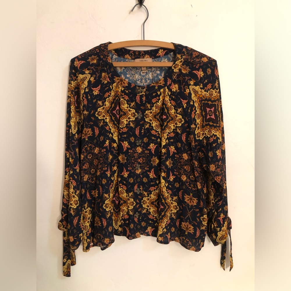 Kachel Anthropologie Blouse Women's Size 12 Multicolor Top